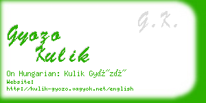 gyozo kulik business card